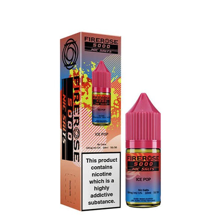 Elux Firerose Nic Salts ice pop 10ml nic salt bottle with packaging on white background - uk vape sales