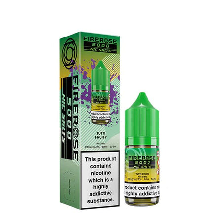 Elux Firerose Nic Salts tutti fruity 10ml nic salt bottle with packaging on white background - uk vape sales