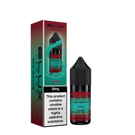 Elux Legend Nic Salts oasis 10ml bottle and packaging on a white background - uk vape sales