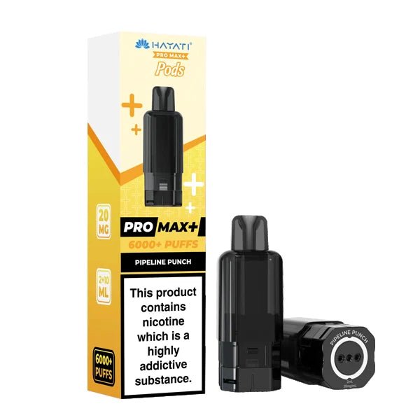 Hayati Pro Max Plus Refill Pods pipeline punch prefilled pod with packaging on a white background - uk vape sales