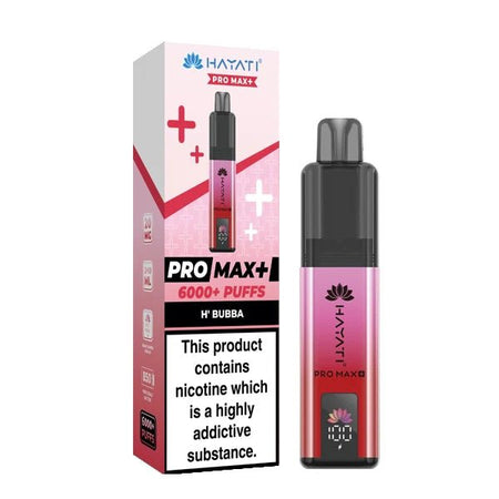 Hayati Pro Max Plus vape kit h'bubba device and packaging on a white background - uk vape sales