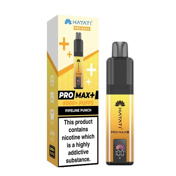 Hayati Pro Max Plus vape kit pipeline punch device and packaging on a white background - uk vape sales