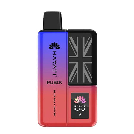Hayati Rubik 7000 vape kit blue razz cherry device on a white background - uk vape sales