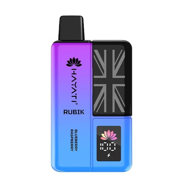 Hayati Rubik 7000 vape kit blueberry raspberry device on a white background - uk vape sales