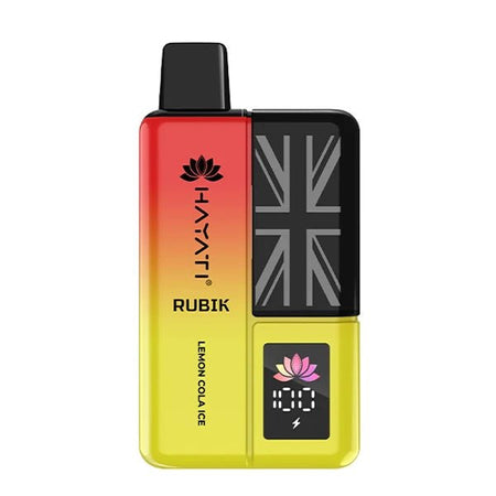 Hayati Rubik 7000 vape kit lemon cola ice device on a white background - uk vape sales