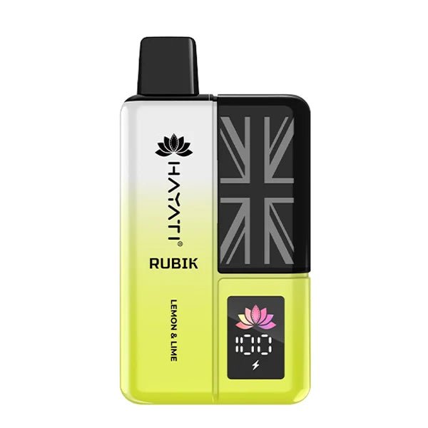 Hayati Rubik 7000 vape kit lemon & lime device on a white background - uk vape sales