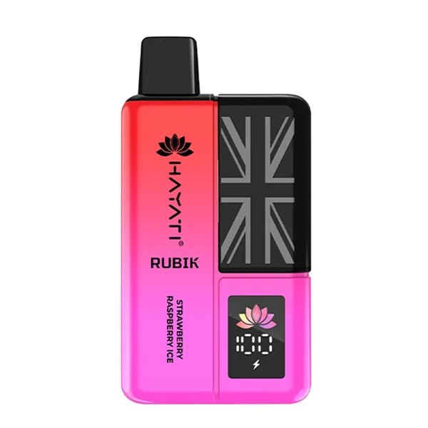 Hayati Rubik 7000 vape kit strawberry raspberry ice device on a white background - uk vape sales