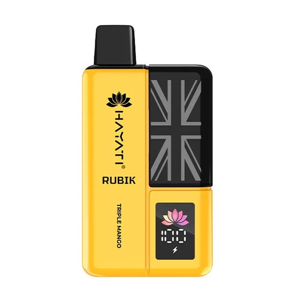 Hayati Rubik 7000 vape kit triple mango device on a white background - uk vape sales