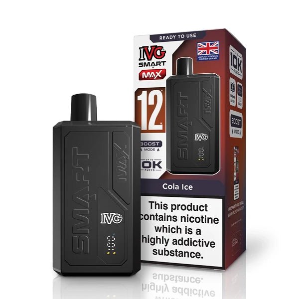 IVG Smart Max vape kit cola ice device and packaging on a white background - uk vape sales