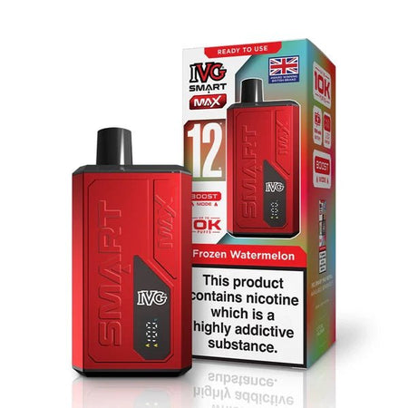 IVG Smart Max vape kit frozen watermelon device and packaging on a white background - uk vape sales