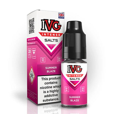 IVG Intense Nic Salts summer blaze 10ml nic salt bottle with packaging on white background - uk vape sale