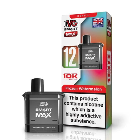 IVG Smart Max Refill Pods frozen watermelon pod with packaging on a white background - uk vape sales