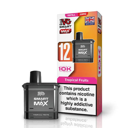 IVG Smart Max Refill Pods tropical fruits pod with packaging on a white background - uk vape sales