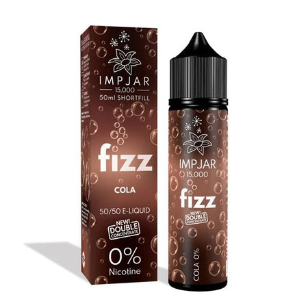 Imp Jar Fizz E-Liquid cola 50ml shortfill bottle with box on white background - UK vape sales