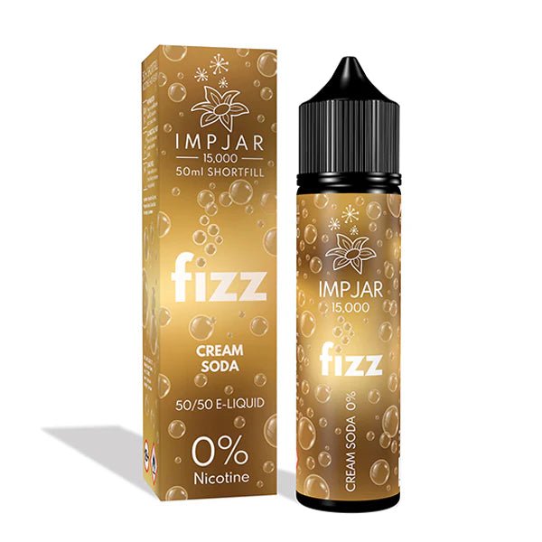 Imp Jar Fizz E-Liquid cream soda 50ml shortfill bottle with box on white background - UK vape sales