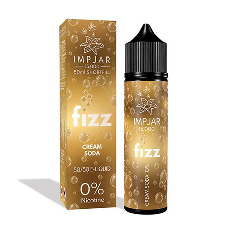 Imp Jar Fizz E-Liquid cream soda 50ml shortfill bottle with box on white background - UK vape sales