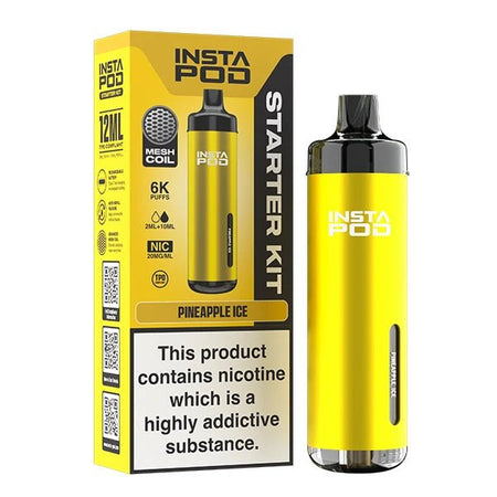 Insta Pod vape kit pineapple ice device with packaging on a white background - uk vape sales