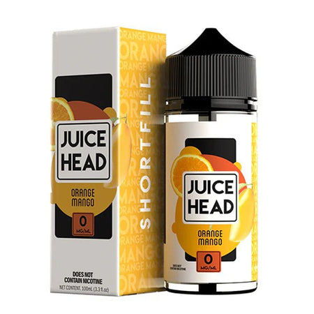 Juice Head E-Liquid orange mango 100ml shortfill bottle with packaging on a white background - UK vape sales
