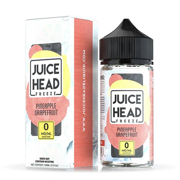 Juice Head Freeze E-Liquid pineapple grapefruit 100ml shortfill bottle with packaging on a white background - UK vape sales