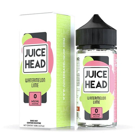 Juice Head E-Liquid watermelon lime 100ml shortfill bottle with packaging on a white background - UK vape sales