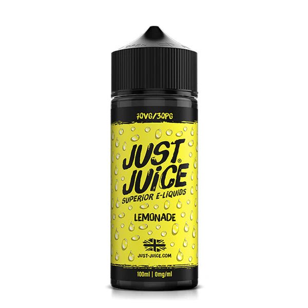 Just Juice Iconic E-Liquid lemonade 100ml shortfill bottle on a white background - UK vape sales