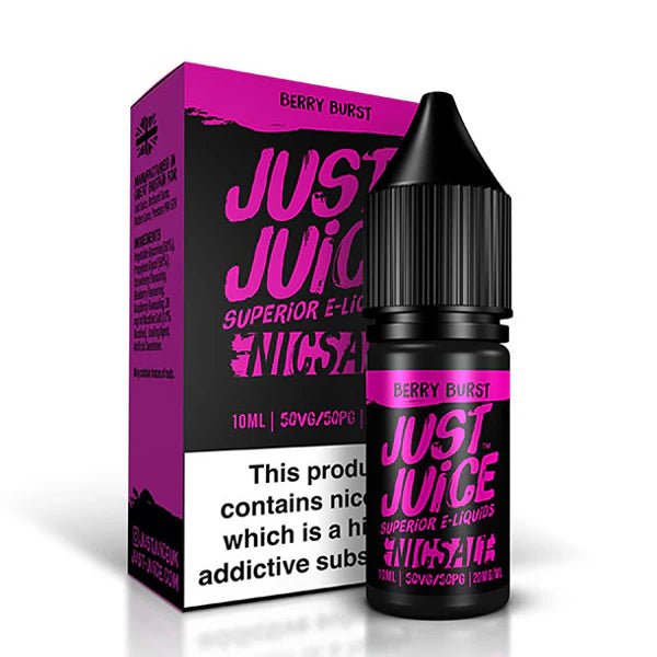 Just Juice Iconic Nic Salts Berry Burst 10ml Nic Salt Bottle With Packaging - UK Vape Sales