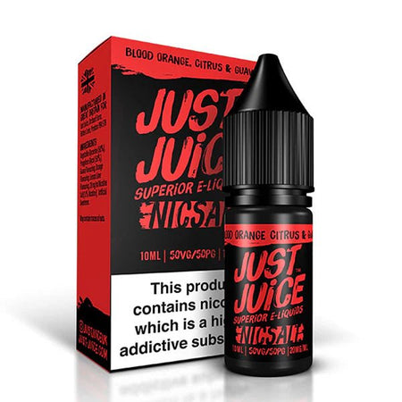 Just Juice Iconic Nic Salts blood orange citrus & guava 10ml Nic Salt Bottle With Packaging - UK Vape Sales