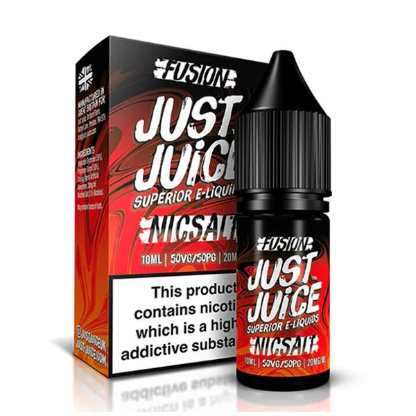 Just Juice Fusion Nic Salts mango blood orange on ice 10ml Nic Salt Bottle With Packaging - UK Vape Sales