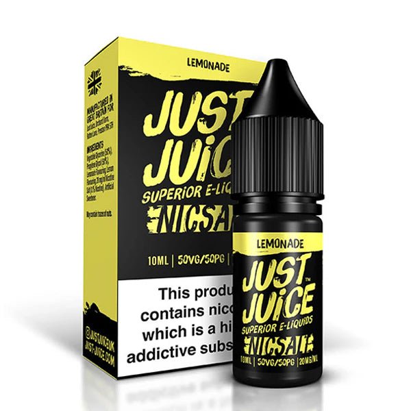 Just Juice Iconic Nic Salts lemonade 10ml Nic Salt Bottle With Packaging - UK Vape Sales