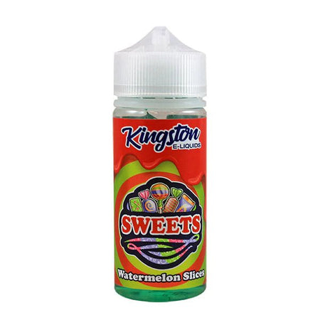 Kingston Sweets E-Liquid watermelon slices 100ml shortfill bottle on a white background - UK vape sales
