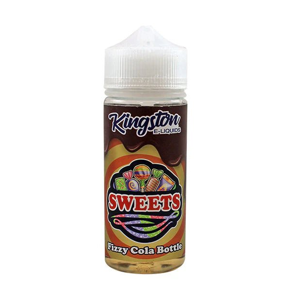 Kingston Sweets E-Liquid fizzy cola bottle 100ml shortfill bottle on a white background - UK vape sales