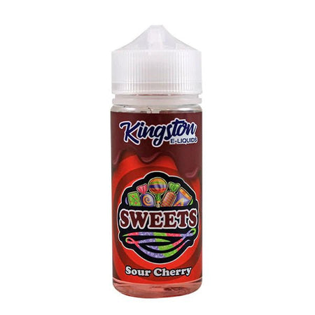Kingston Sweets E-Liquid sour cherry 100ml shortfill bottle on a white background - UK vape sales