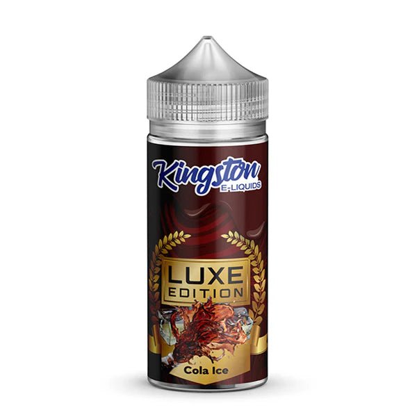 Kingston Luxe Edition E-Liquid cola ice 100ml shortfill bottle on a white background - UK vape sales
