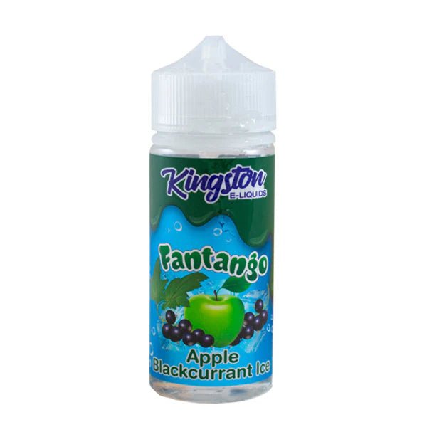 Kingston Fantango Ice E-Liquid apple blackcurrant ice 100ml shortfill bottle on a white background - UK vape sales
