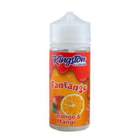 Kingston Fantango E-Liquid orange & mango 100ml e-liquid bottle on a white background - UK vape sales