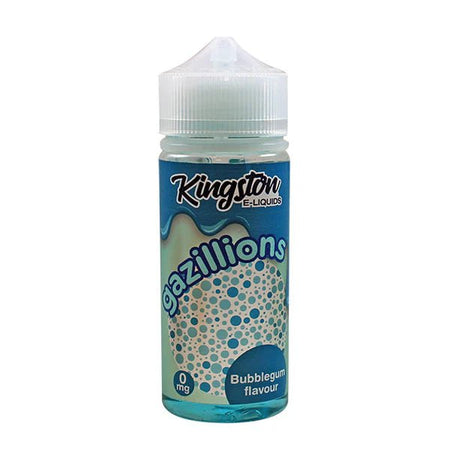 Kingston Gazillions E-Liquid bubblegum 100ml shortfill bottle on a white background - uk vape sales