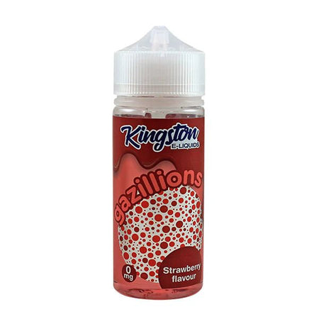Kingston Gazillions E-Liquid strawberry get fruity 100ml shortfill bottle on a white background - uk vape sales