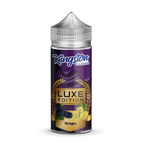 Kingston Luxe Edition E-Liquid grape 100ml shortfill bottle on a white background - UK vape sales
