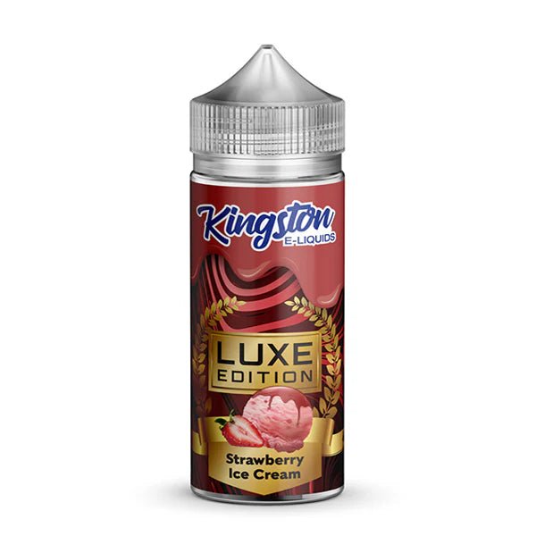 Kingston Luxe Edition E-Liquid unicorn strawberry ice cream 100ml shortfill bottle on a white background - UK vape sales