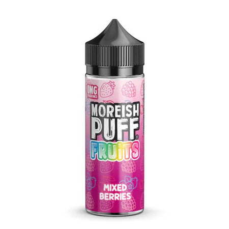 Moreish Puff Fruits E-Liquid mixed berries fruits 100ml e-liquid on a white background - uk vape sales
