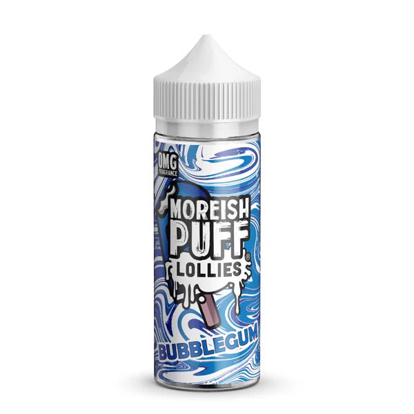 Moreish Puff Lollies E-Liquid bubblegum lollies 100ml e-liquid on a white background - uk vape sales
