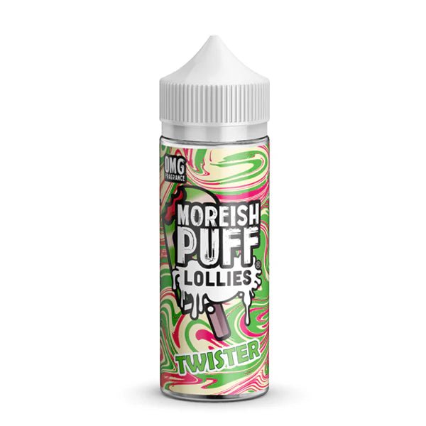 Moreish Puff Lollies E-Liquid twister lollies 100ml e-liquid on a white background - uk vape sales