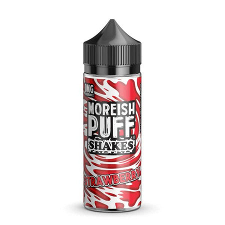 Moreish Puff Shakes E-Liquid strawberry shakes 100ml e-liquid on a white background - uk vape sales