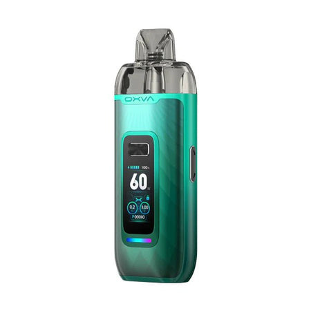 OXVA Vprime Vape Kit natural green pod kit on white background - UK Vape Sales