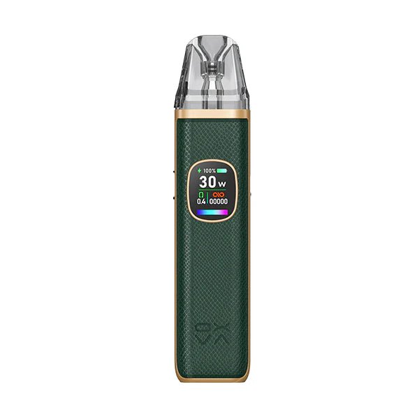 OXVA Xlim Pro 2 Vape Kit green python pod kit on white background - UK Vape Sales
