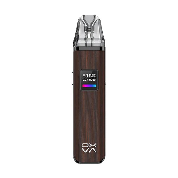 OXVA Xlim Pro Vape Kit brown wood pod kit on white background - UK Vape Sales