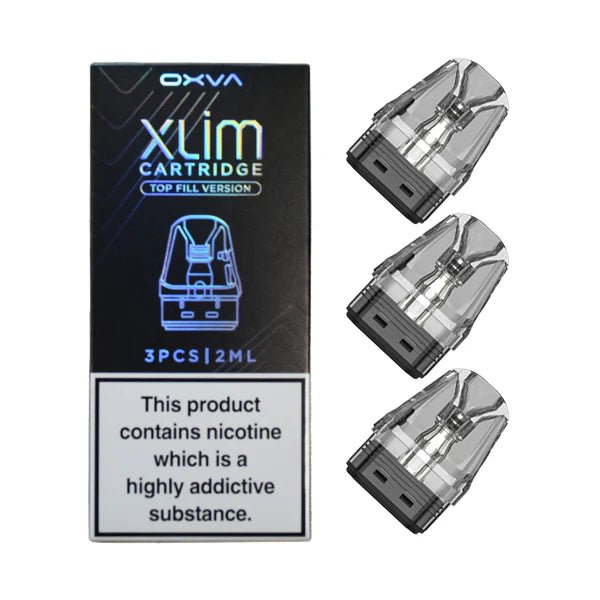 OXVA Xlim V3 Replacement Pods with packaging on white background - UK Vape Sales