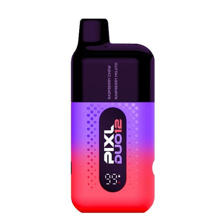 PIXL Duo 12 vape kit raspberry edition device on a white background - uk vape sales