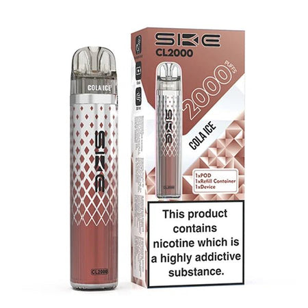 SKE CL2000 vape kit cola ice device and packaging on a white background - uk vape sales