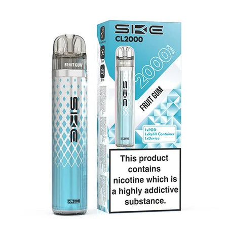 SKE CL2000 vape kit fruit gum device and packaging on a white background - uk vape sales